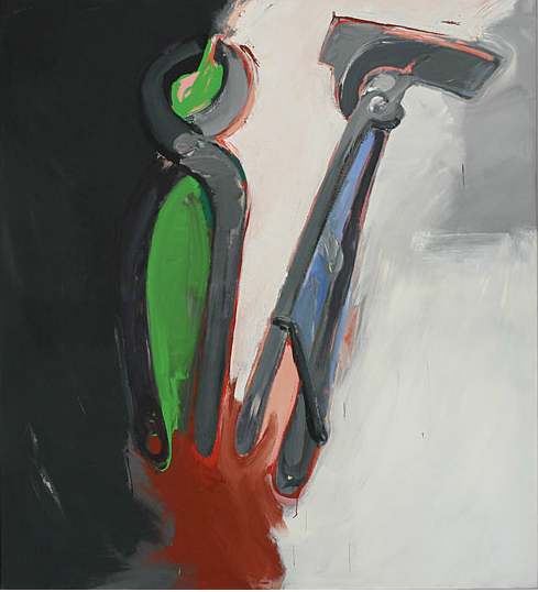 "Kleine Bühne", 1996, Acryl auf Baumwolle, 200 x 230 cm