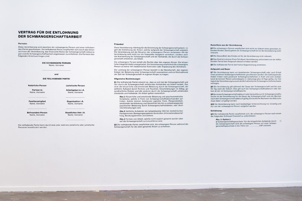Vertrag für die Entlohnung der Schwangerschaftsarbeit