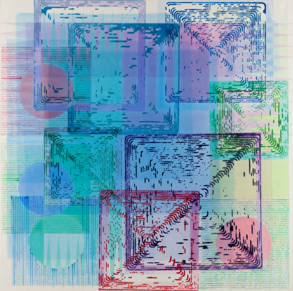 Four crosses 2003 acrylic 140x140