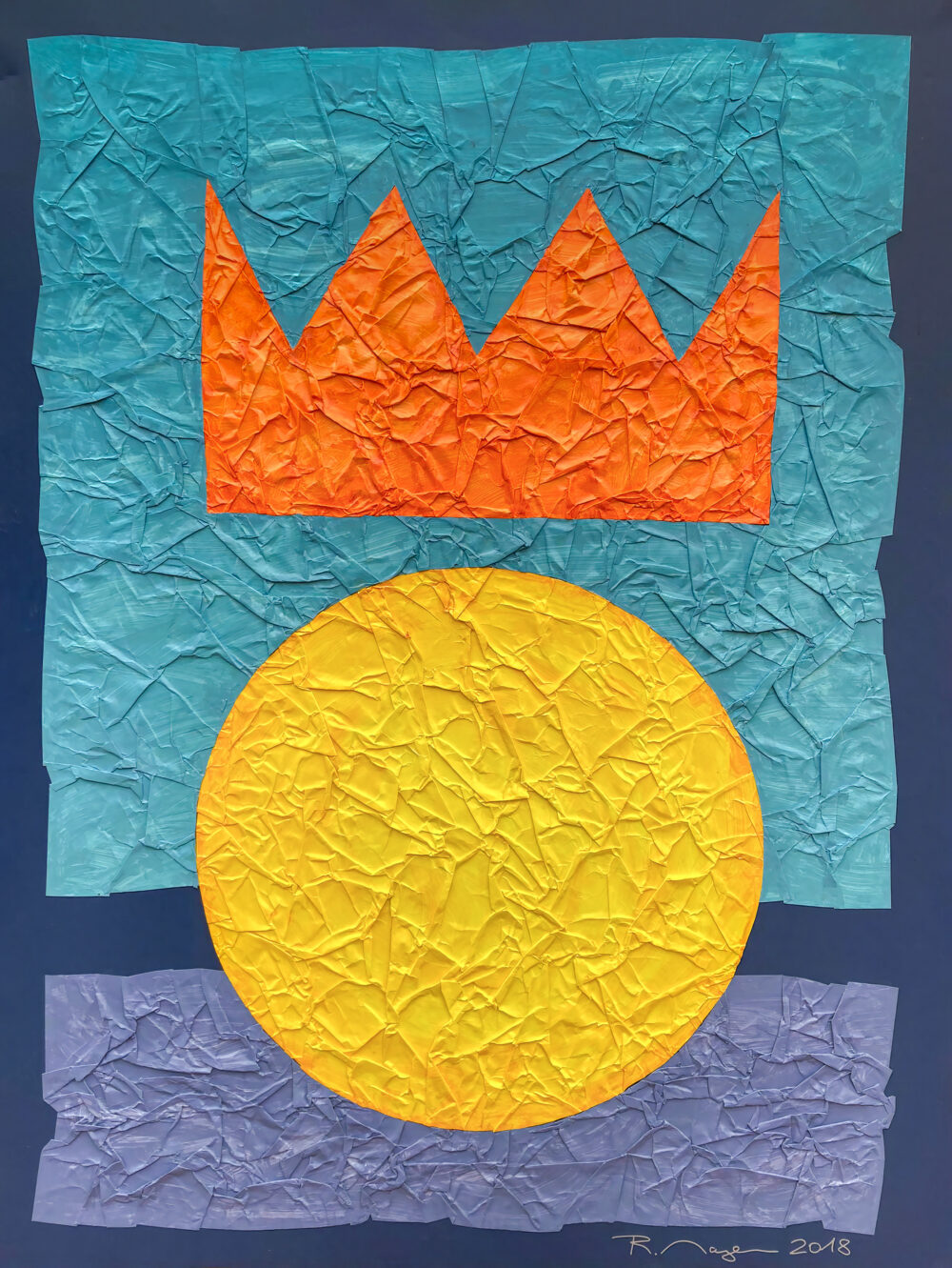The king 2018 acrylic paper canvas 190x140