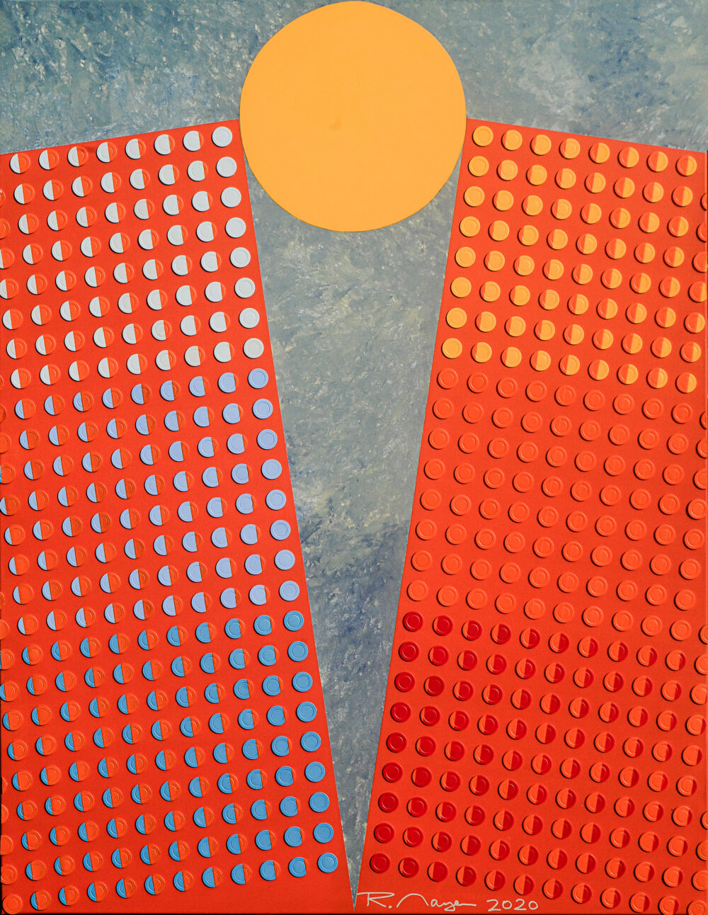 Two fronts a 2020 acrylic casinochips 180x140