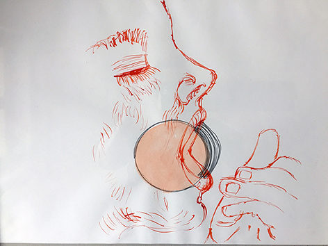 oT, 2013, 35x50cm, Zeichnung auf Papier