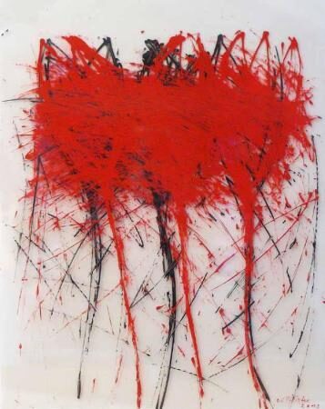 Feuerwerk, 2012, 102 x 80 cm, Acryl auf Folien